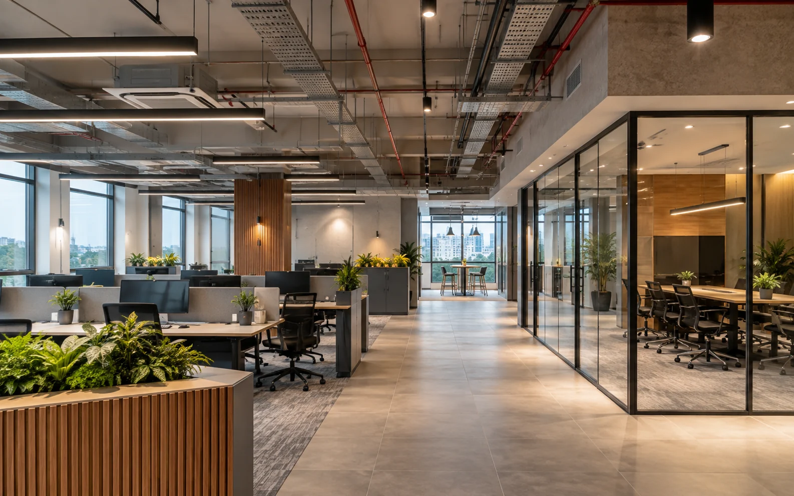 Modern commercial property for electrical fit out services