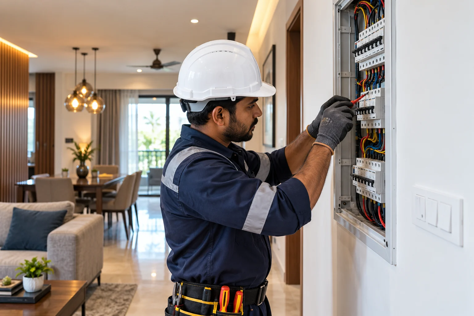 Modern residential building for Powertech electrical services