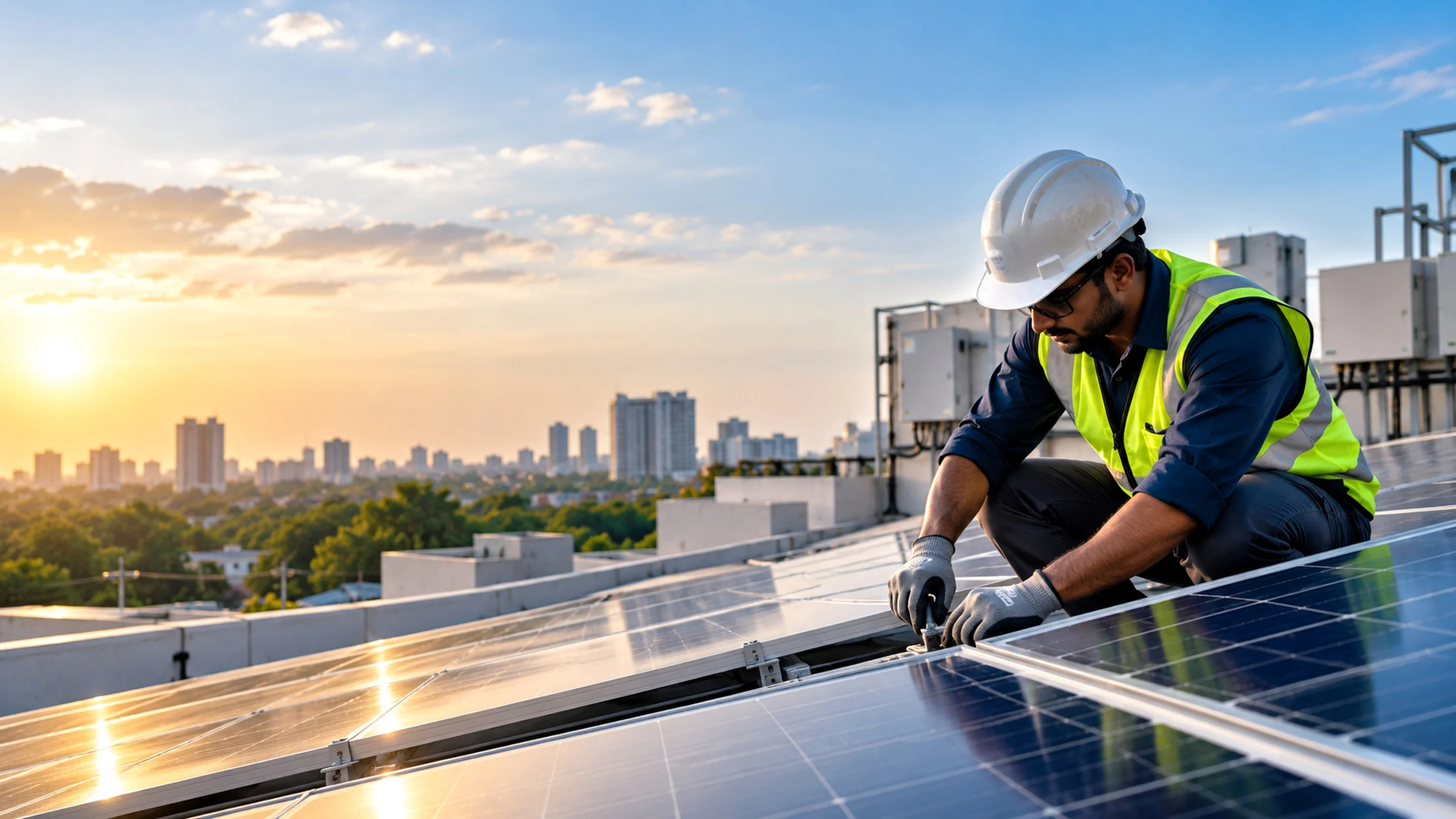 High quality rooftop solar installation