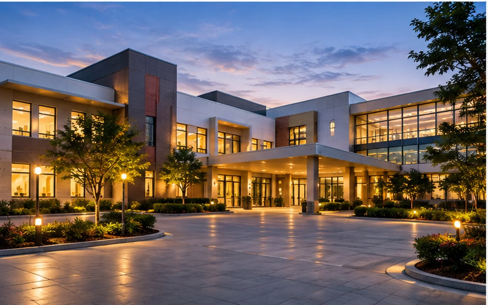 Modern residential home with rooftop solar panels